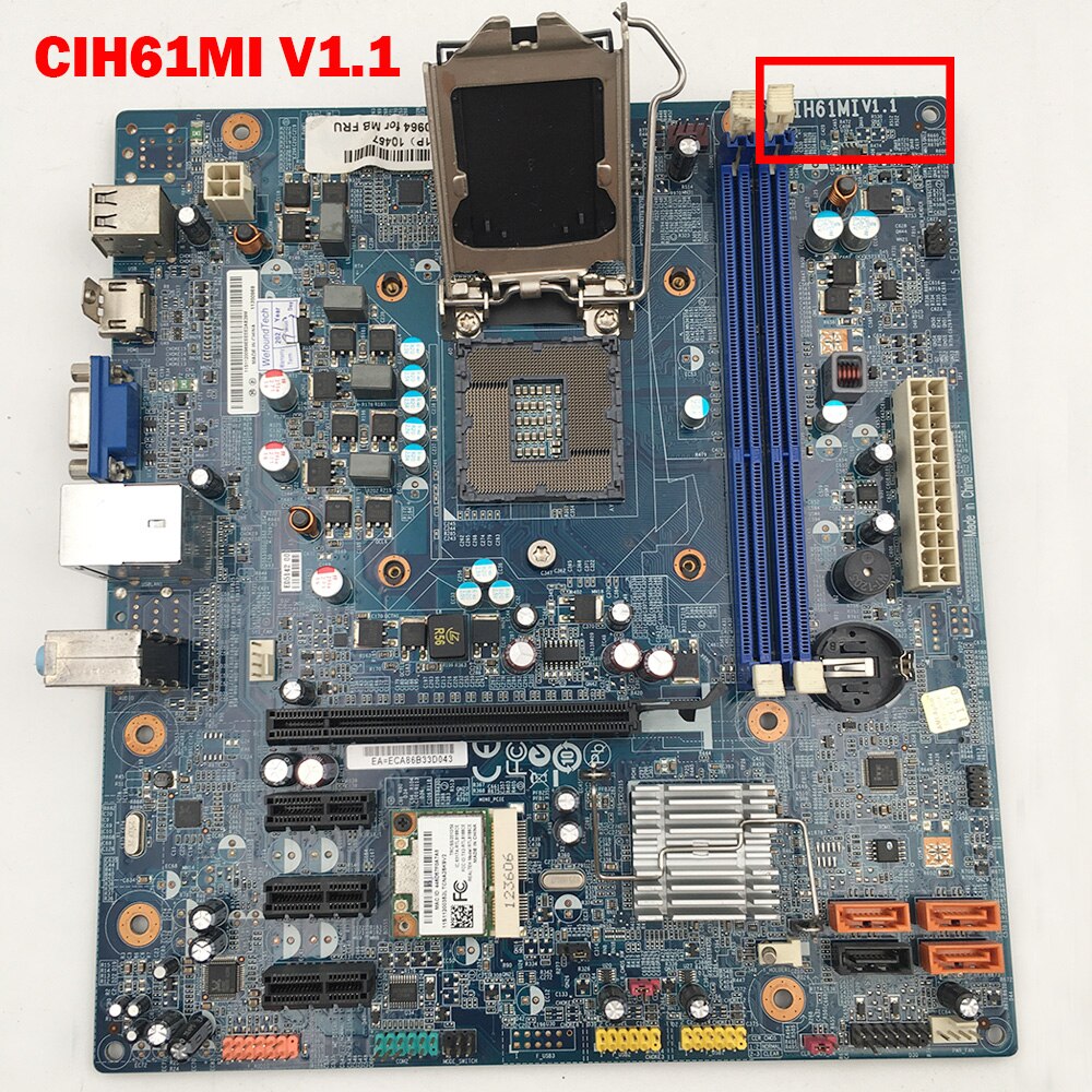 CIH61MI V1.1 Lenovo H430 H520S D230 ERAZER T410 PC Desktop Motherboard LGA 1155 H61 DDR3 Full Tested Working