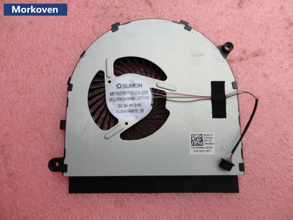 CPU fan for DELL VOSTRO 5560 V5560 laptop cooling fan cooler MF75070V1-C120-S99 0M0MNH M0MNH FCN dfs200105000t fcgu 45JWAFAWI00