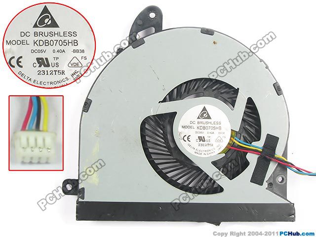 DC 5V 0.4A Cooling Fan For ASUS U46E U46S U46SV U46E-BAL5 BAL6 BAL7 CPU Cooling Fan KDB0705HB BB38