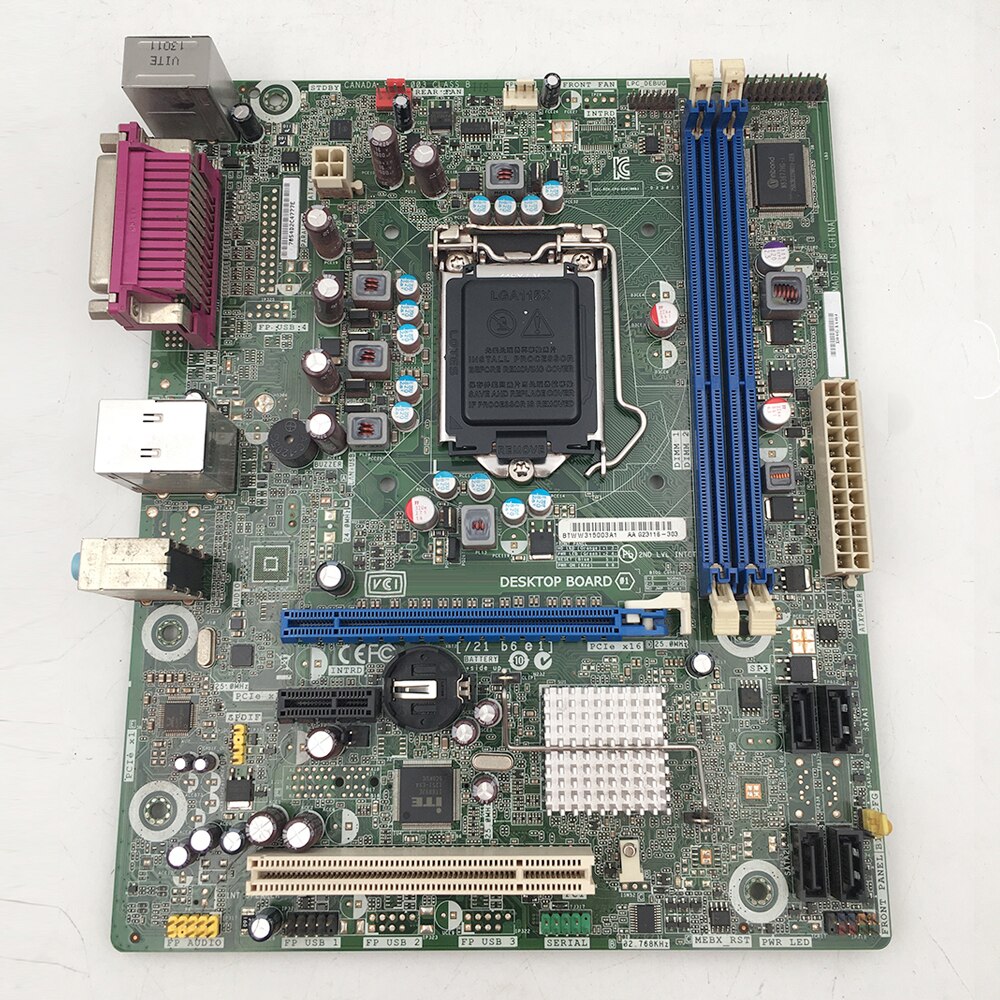 DH61WW Desktop Motherboard LGA 1155 H61 Support 22nm CPU Mainboard Full Tested Working