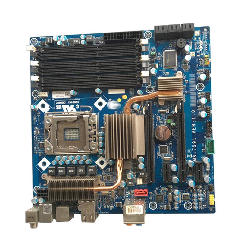 Desktop Motherboard DELL X58 MS-7591 04VWF2-69702 4VWF2 04VWF2 LGA1366 Full Tested Working