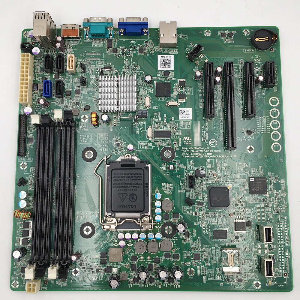 DELL PowerEdge T110 Desktop Motherboard 35T23 V52N7 X744K W0W22 7GPTK 035T23 0V52N7 0X744K Full Tested Working