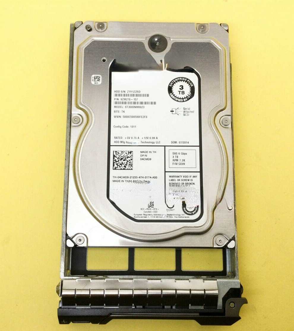 DELL SCV300 SCV2000 SC4020 SC8000 3T 7.2K 3.5 SAS Hard Drives Full Tested Working
