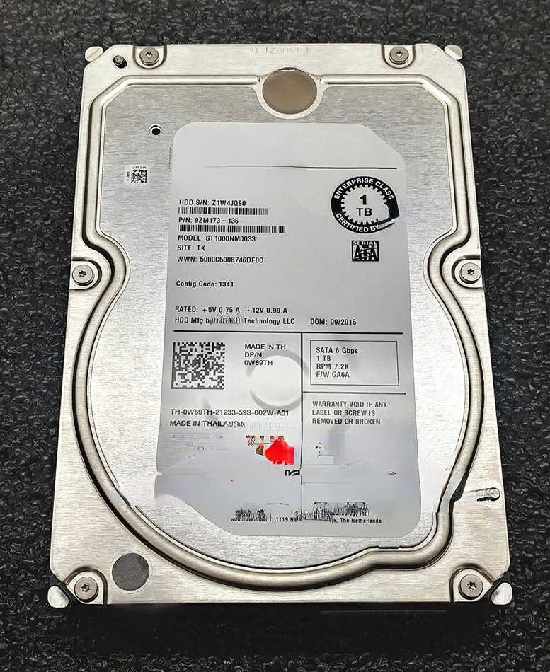 DELL ST1000NM0033 0T4XNN 1T 7.2K 3.5inch SATA 128M Hard Drives Full Tested Working