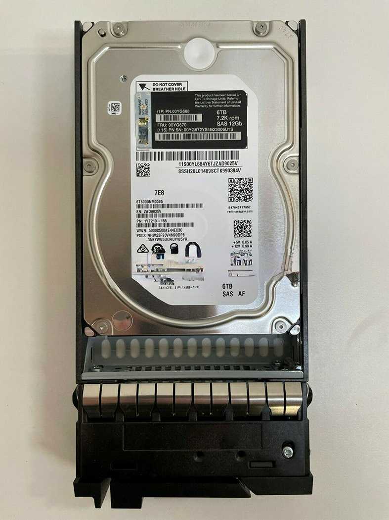 Lenovo 00YG668 Lenovo Storage 3.5型 6TB 7.2k NL-SAS HDD
