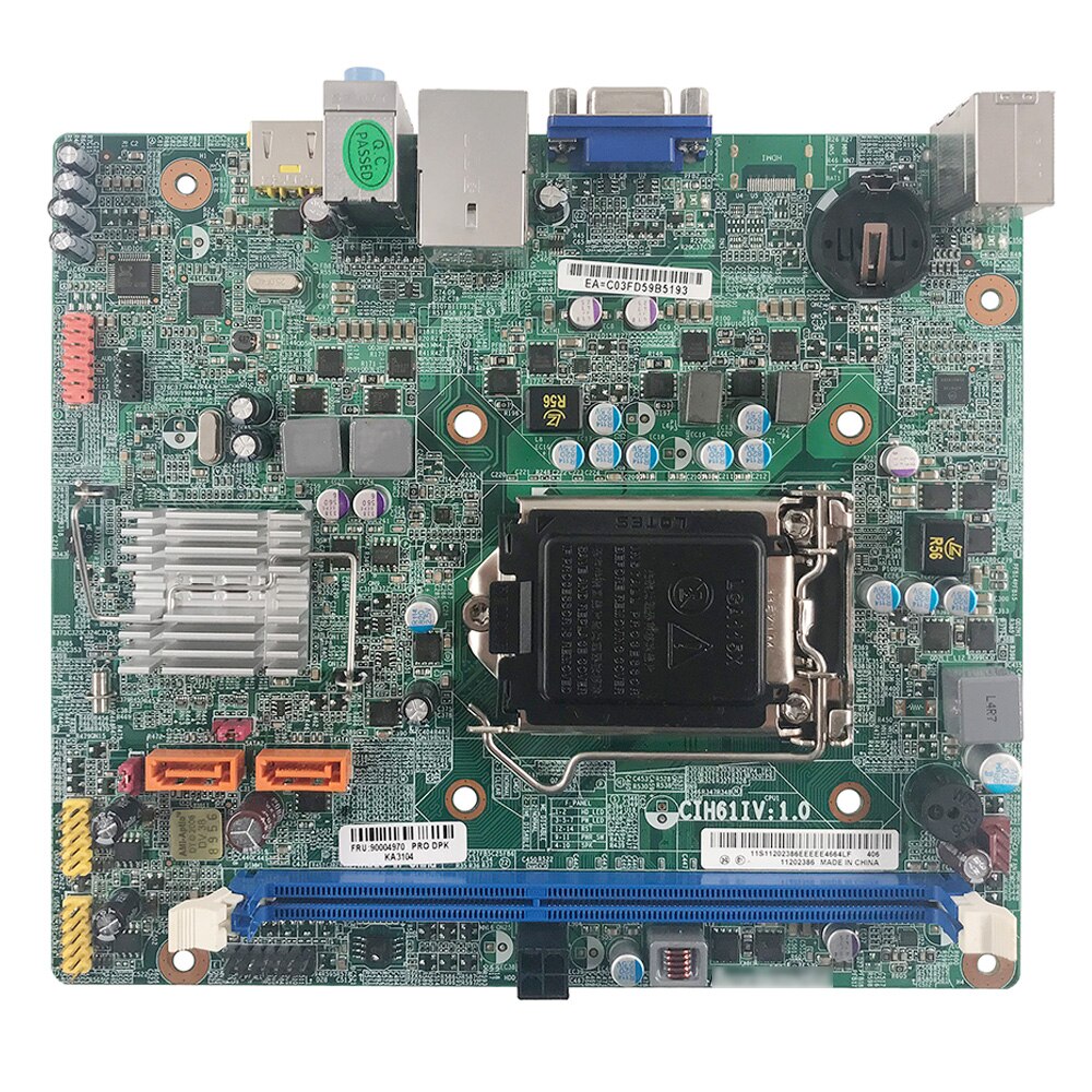 Lenovo – carte mère H520e pour ordinateur de bureau, CIH61IV H61 ER202 LGA1155 DDR3, entièrement testée et fonctionnelle
