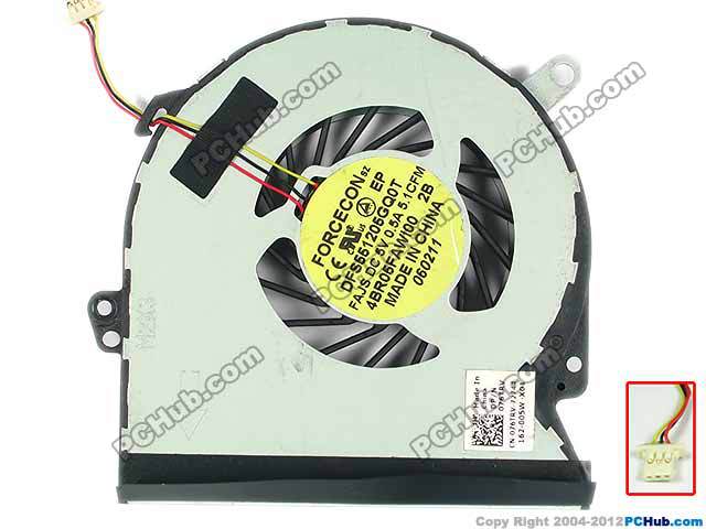 Forcecon DFS551205GQ0T FAJS notebook fan 76TRV