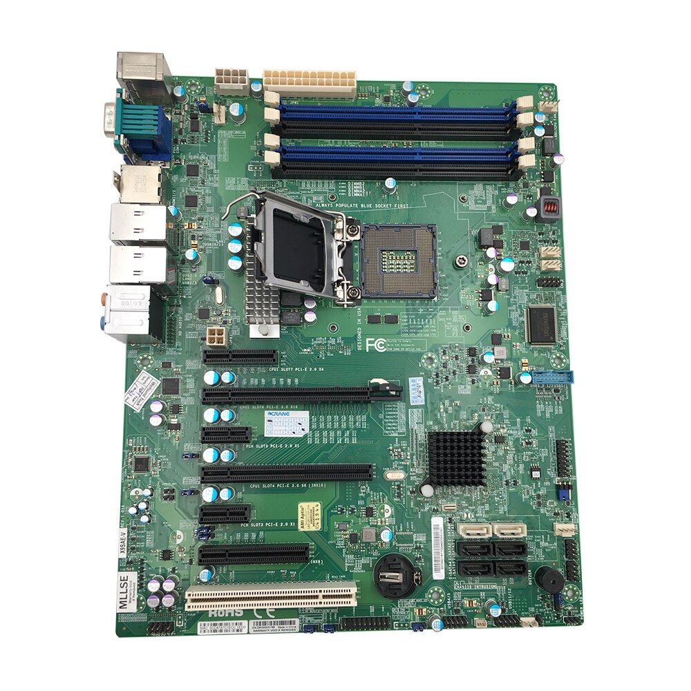 Server Motherboard Supermicro X9SAE-V LGA 1155 support 1200V2 series C216 chip DDR3 Full Tested Working