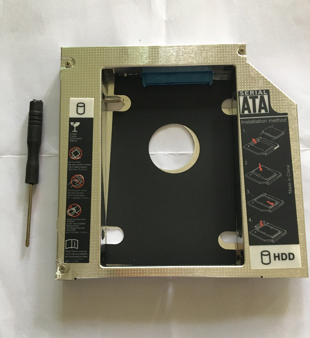 9.5mm SATA 2nd HDD SSD Hard Drive Caddy for HP EliteBook 8560w 8570w 8760w 8770w