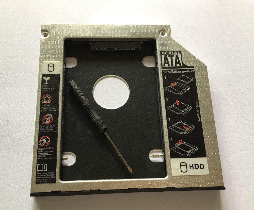 9.5mm SATA 2nd HDD SSD Hard Drive Caddy for Dell Precision M4800 M6800