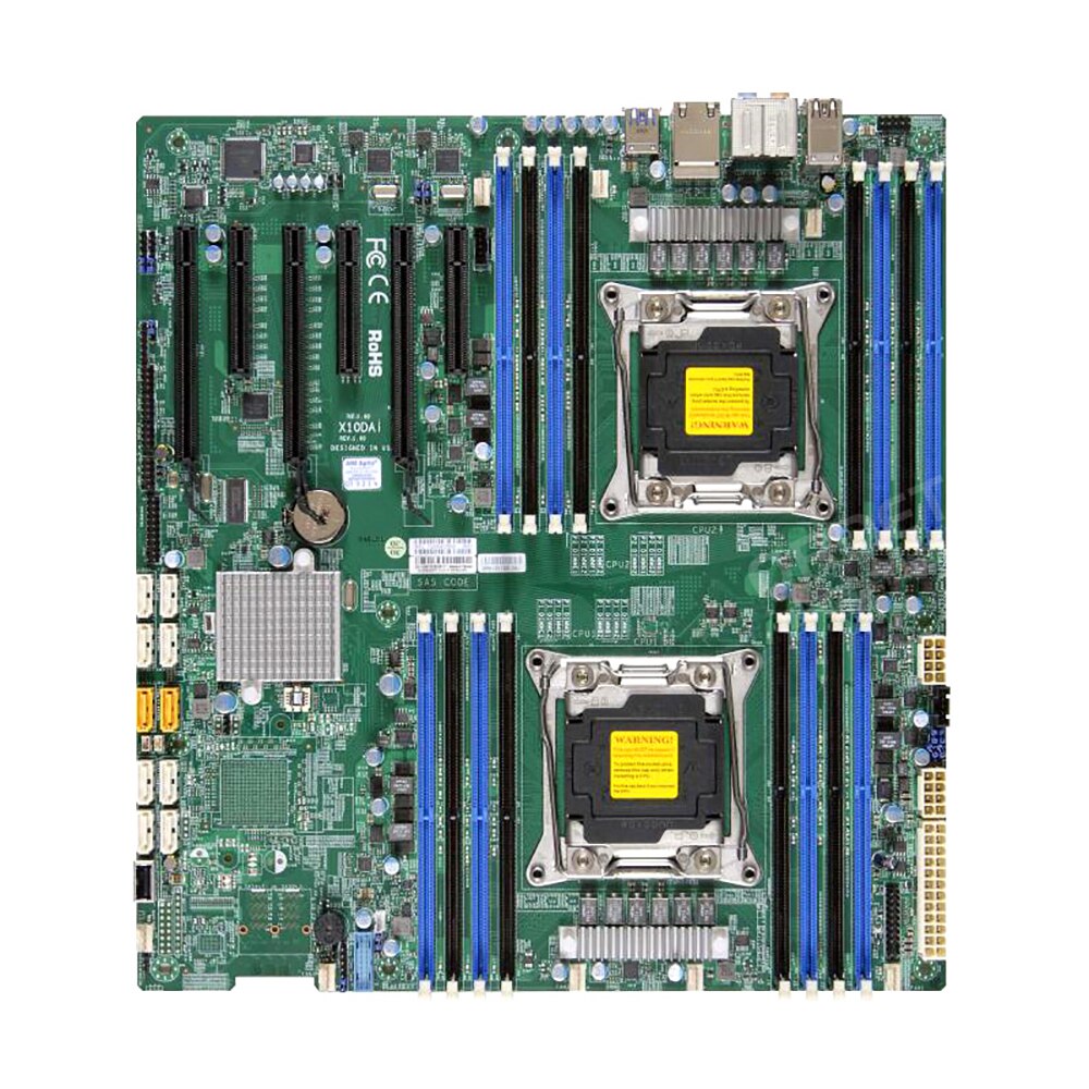 X10DAi Industrial Package Motherboard Supermicro Two-way Workstation C612 2011 Multi-graphics Video Clip Image Rendering Full Tested Working