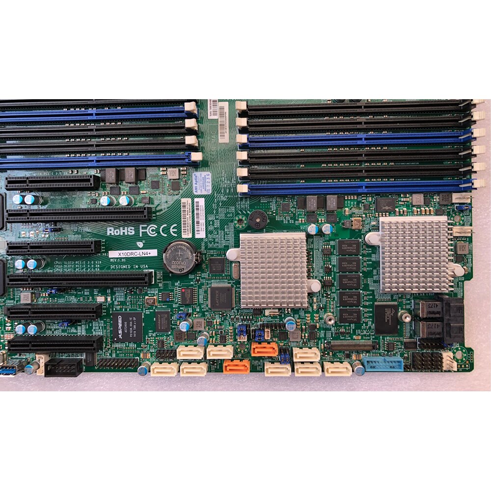 X10DRC-LN4+ Server Motherboard E5-2600 v4/v3 Family Processor IPMI 2.0 SAS3 (12Gbps) Ports LGA2011 DDR4 Full Tested Working