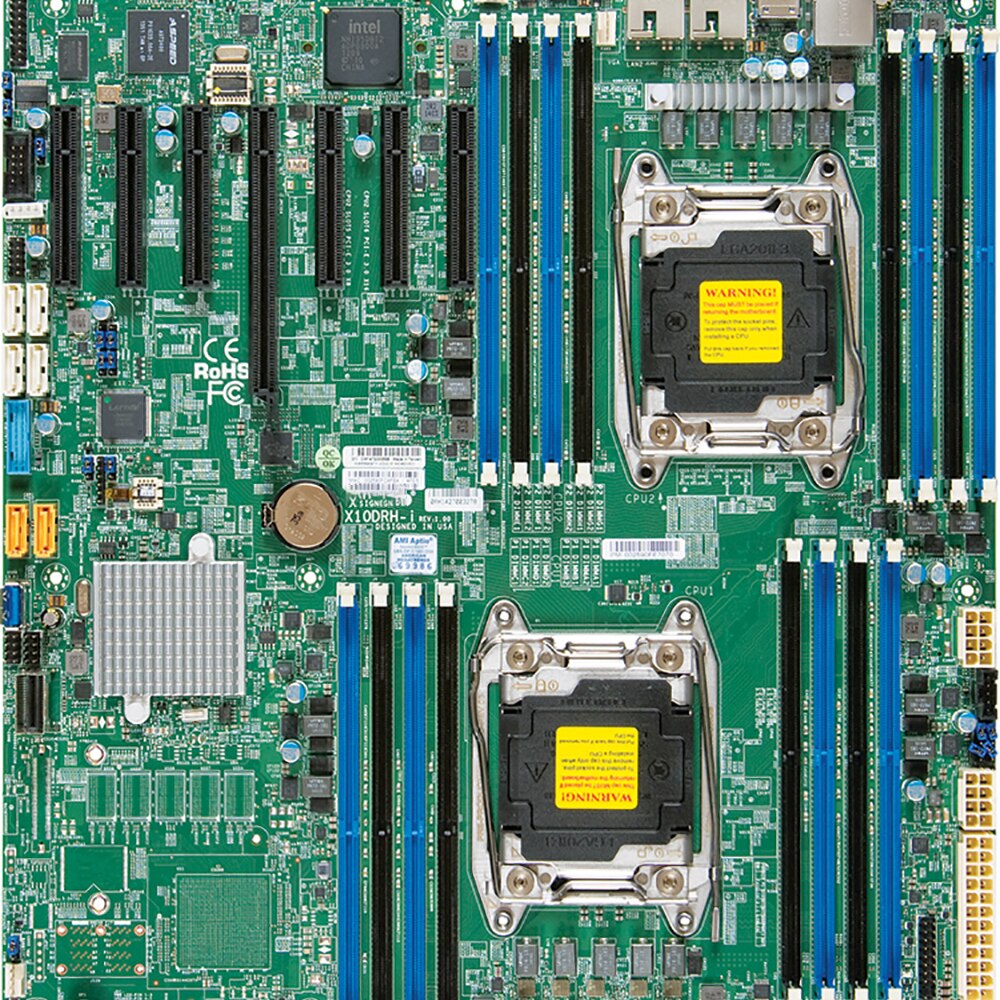 X10DRH-i Supermicro Server Motherboard E5-2600 v4/v3 Family Dual Port GbE LAN SATA3 (6Gbps) IPMI 2.0 LGA2011 DDR4 Full Tested Working