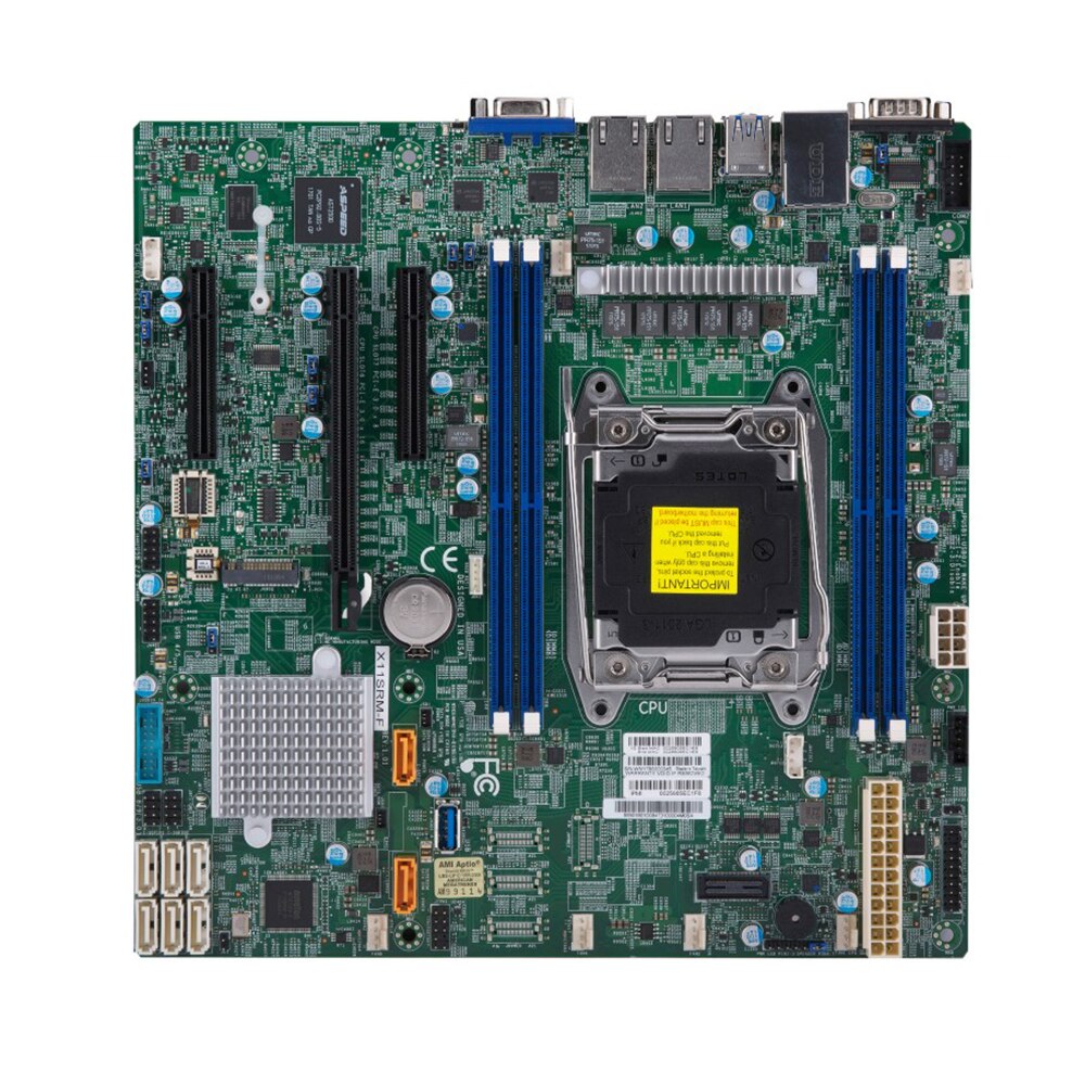 X11SRM-F Industrial Package Motherboard Supermicro Single-channel Server 2066-pin C422 Chip W-2200 IPMI MicroATX Full Tested Working