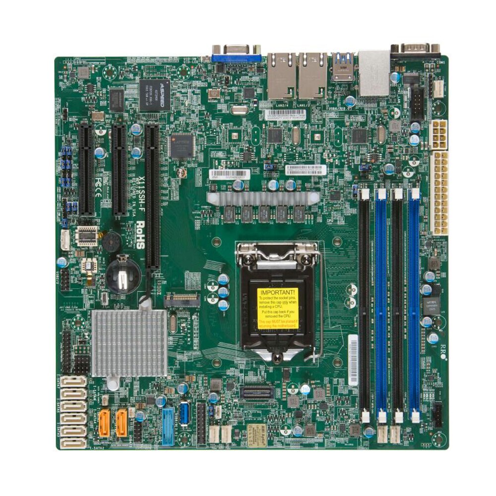 X11SSH-F Industrial Package Motherboard Supermicro Single-socket Server E3-1200v6v5 M-ATX C236 Dual GbE LAN SATA3 LGA 1151 Full Tested Working