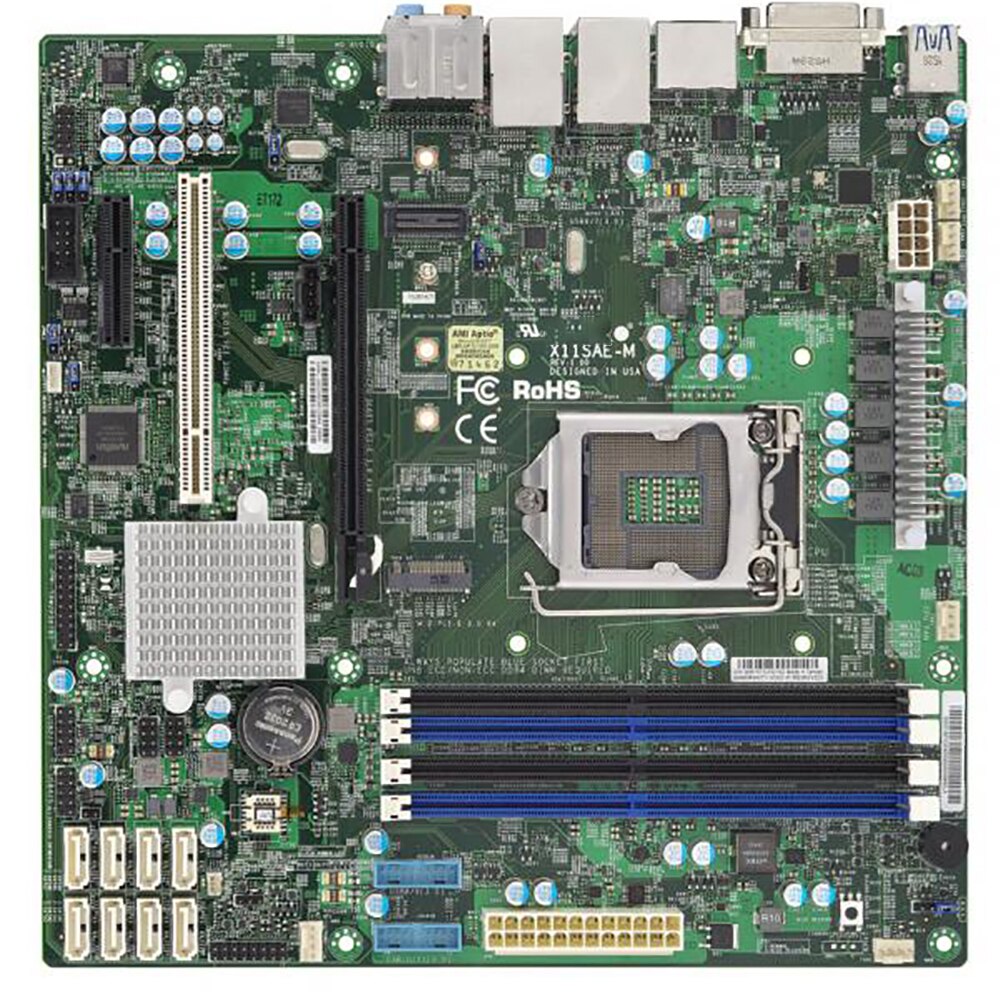 X11Sae-M Supermicro Workstation Motherboard C236 Chipset LGA1151 Xeon E3-1200 v5/v6 6th/7th Gen. Core i7/i5/i3 Series Full Tested Working