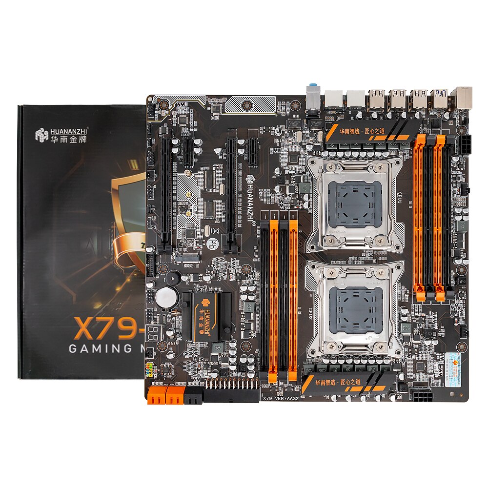 X79-8D HUANANZHI CPU LGA2011 LGA 2011 motherboard with dual