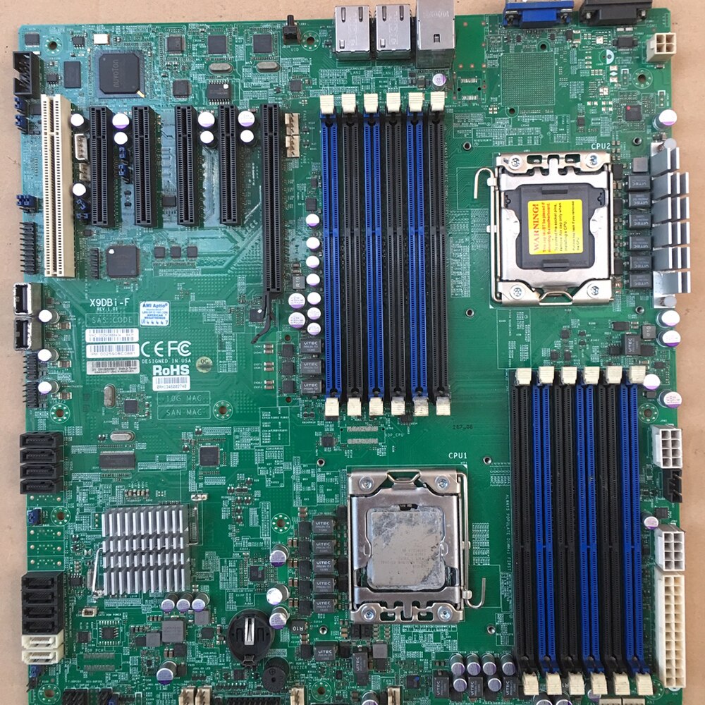 X9DBi-F Supermicro Server Motherboard Xeon Processor E5-2400 v2 LGA1356 DDR3 Dual Gigabit Ethernet Via Intel i210 Full Tested Working