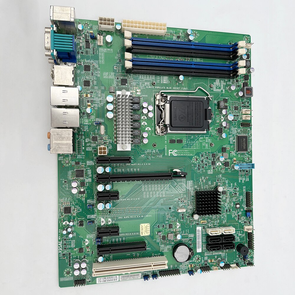X9sae Supermicro Server Motherboard Xeon E3-1200 v2 Series Core i7/i5/i3 (non-ECC UDIMMs Only) Processors LGA1155 DDR3 Full Tested Working