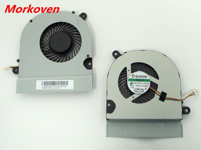 laptop CPU Cooling Fan For Asus K45 fan MF75120V1-C090-G99 cooler K45A K45VD K45VG K45VM K45VS K45VJ A45 A45VD 13GN5310P030-1