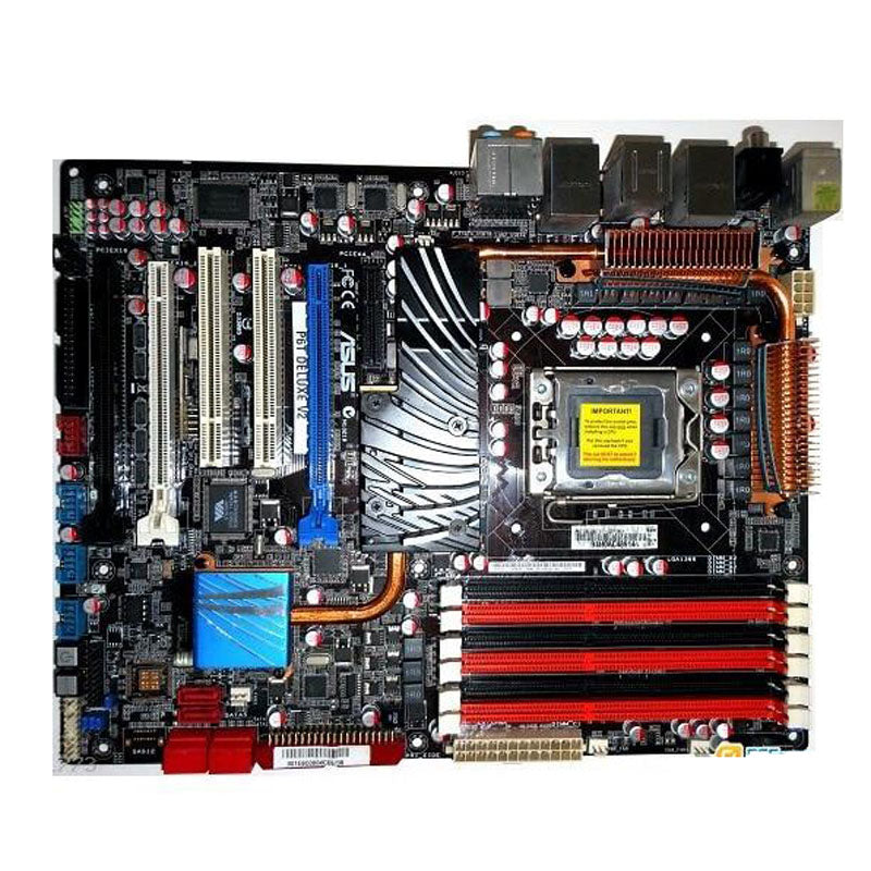 ジャンク品 マザーボードセット ASUS P6T Deluxe V2 Core i7 930 Radeon HD5870(1GB GDDR5) DDR3 1600 2G×3 ☆ASUS P6TDeluxe 1366 x58マザーボードセットジャンク ASUS ⁄ P6T