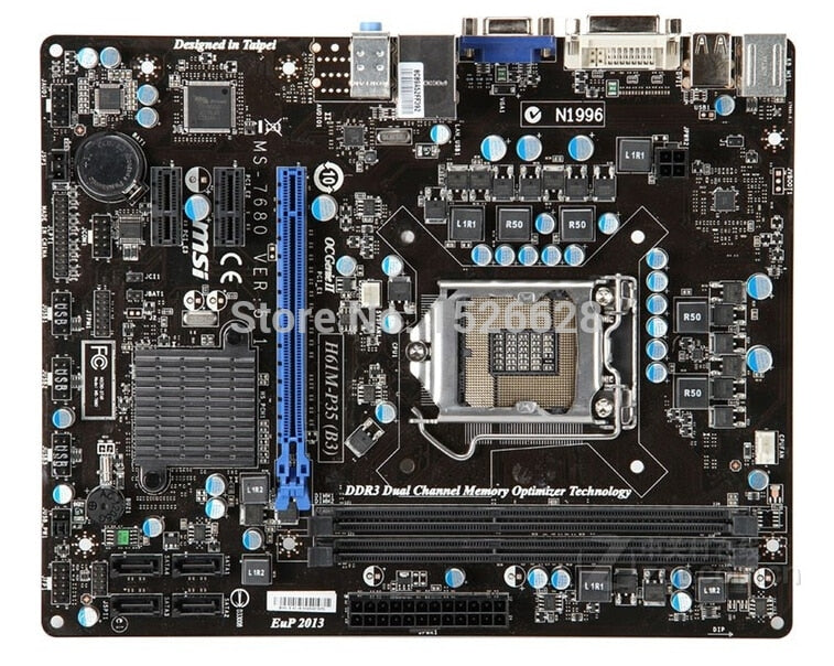 Desktop motherboard for MSI H61M-P35 DDR3 LGA 1155 All solid