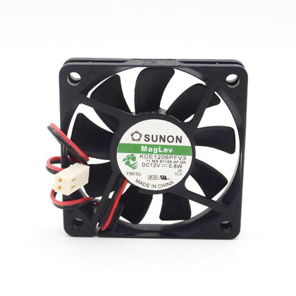KDE1206PFV3 0.6W 6CM 60mm 6010 2 wire dc brushless cooling fan 12v