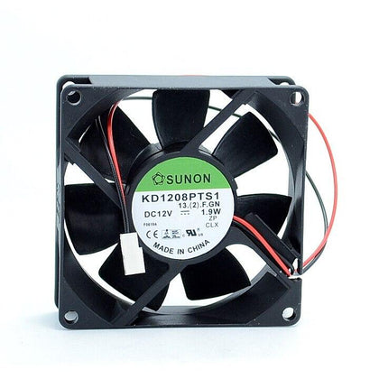 KD1208PTS1 80*80*25mm 8025 80mm 12V 1.9W low-current power supply chassis cooling fan