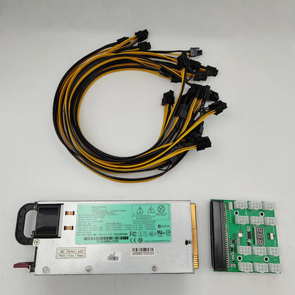 1200W HSTNS-PL11 490594-001 498152-001 17pcs PCIe 6PIN To 6+2PIN Power Cable