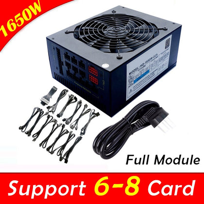 1650W Full Module HQ-1650W-02A Mining Power Supply,Support 6-8 Card ATX Server