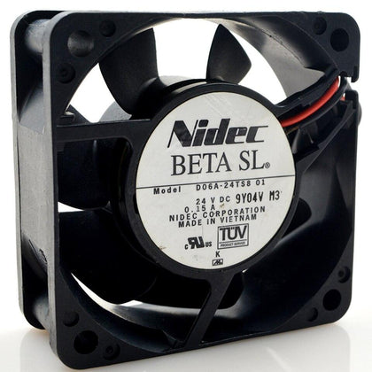 D06A-24TS8 01 24V 0.15A 60mm 60*60*25MM 6025 2-wire dual ball bearing ultra-quiet cooling fan