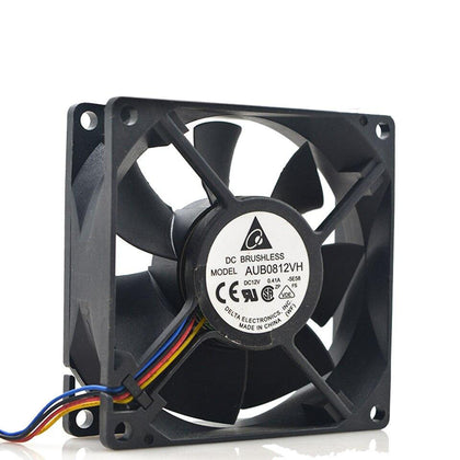 For Delta AUB0812VH 8CM 80MM 8025 8*8*2.5CM 80*80*25MM 12V 0.41A support 4-wire Pwm Tempreture control cooling fan