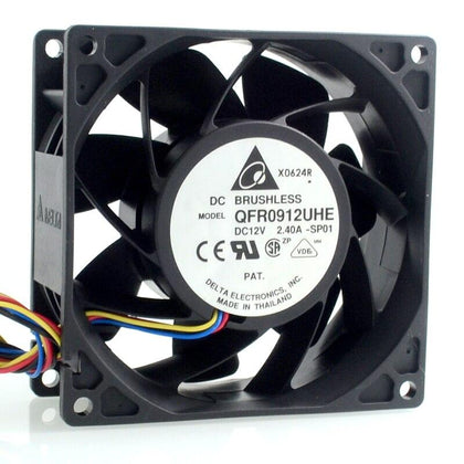 Delta QFR0912UHE 9038 9cm 90mm 12V 2.40A cooling fan super storm force for Delta 90*90*38mm