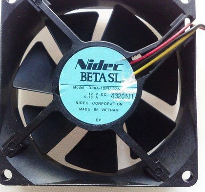 D08A-12PU 8025 80mm 12V 0.18A 8CM 3 -wire axial cooling fan