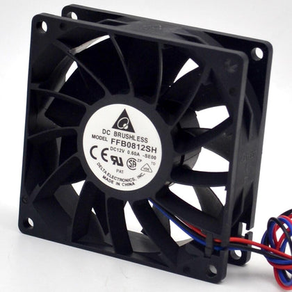 8025 8CM 80mm chassis fan 12V 0.6A FFB0812SH high speed cooling fan violence 80*80*25mm