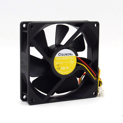 KD1209PTS2 cooling fan 9225 DC12V 2.5W three wire speed fan 90mm 92*92*25mm