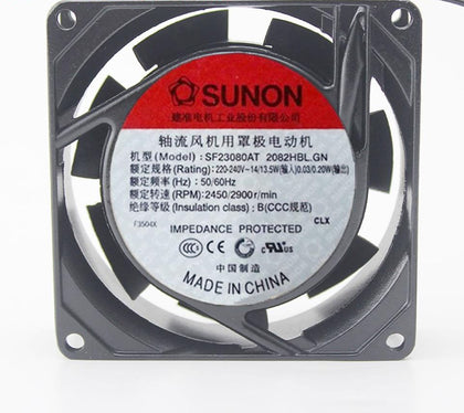 SF23080AT 2082HBL.GN fan AC 220V~230V Metal frame for fish tank cabinet cooling fan 8025 8cm 80mm