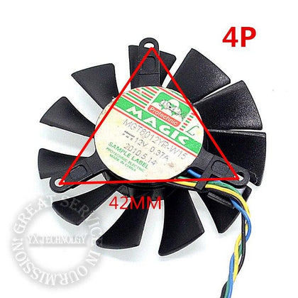 video card fanMGT6012LR MGT6012XR MGT60YR 42*42*42mm Pitch 4P graphics card fan 12V 0.23A 55mm diameter