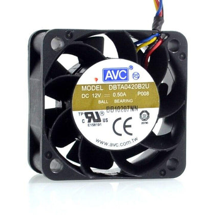 AVC 4020 4CM 40mm wind capacity 12V 0.50A DBTA0420B2U PWM cooling fan speed control 40*40*20mm