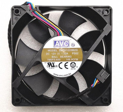 DATA1225B2G PS02 For AVC 12025 120mm Fan Double Ball 4-Wire 12V 1.02A 4300RPM 148.9CFM cooling fan