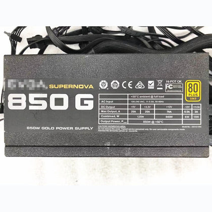 850G Evga SuperNOVA 850W 80 PLUS GOLD Full Module Mining Power Supply 850W Support Dual Cpu Support 3 Cards