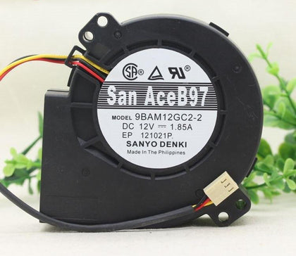 SANYO Box 9BAM12GC2-2 12V 1.85A 9733 9CM wind turbine cooling fan for 97*97*33mm