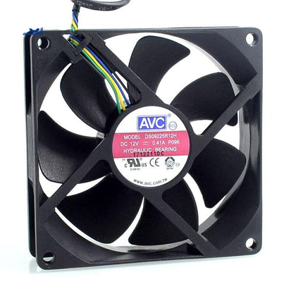 AVC and DS09225R12H 9cm 9025 90mm 12V 0.41A 4 PWM cooling fan wind capacity 90*90*25mm