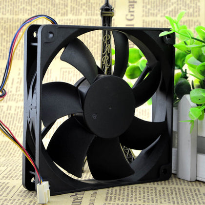 ADDA AD1212UB-A73GL 12025 12CM 0.50A 4 wire double ball large air volume chassis fan - inewdeals.com