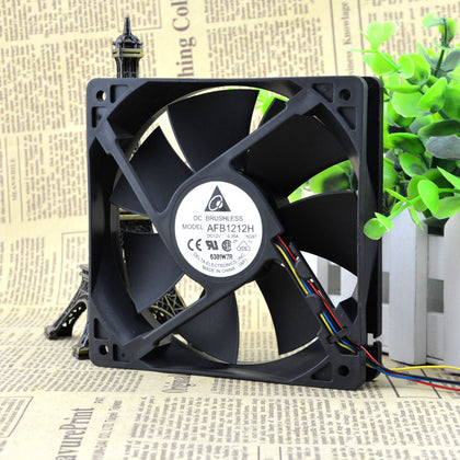Delta 12025 12V 0.35A 120mm AFB1212H dual ball wind capacity cooling fan for 120*120*25mm