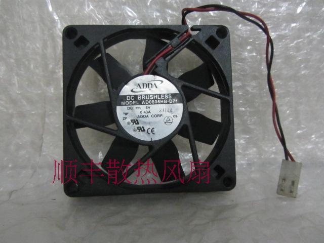 Adda ad0805hb-d71 8015 5v 0.43a computer case fan