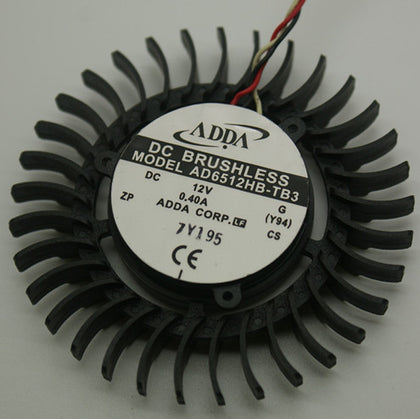 Adda ad6512hb-tb3 dual ball 3 line graphics card fan 30mm 3 12v - inewdeals.com