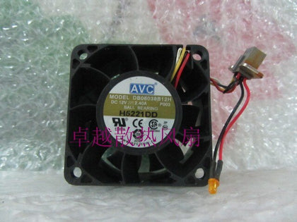 Avc 6cm 60 38mm db06038b12h 12v 2.40a line server cooling fan - inewdeals.com