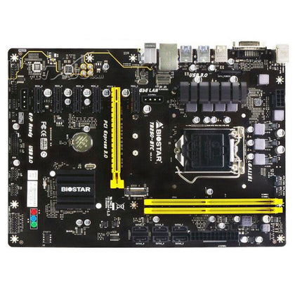 BIOSTAR TB250-BTC Mining motherboard DDR4 for intel LGA 1151 32GB DVI SATA3 B250 Desktop Motherboard