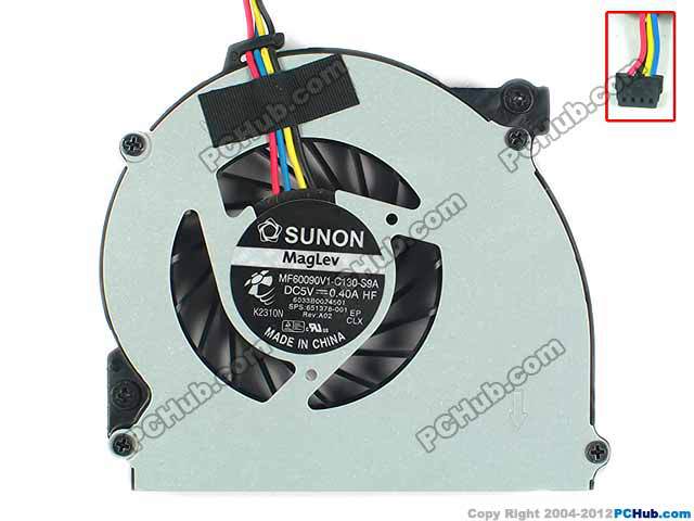 Brand New and CPU fan for HP Elitebook 2560 2560P laptop fan , MF60120V1-C230-S9A DFS451205MB0T FA5T 651378-001